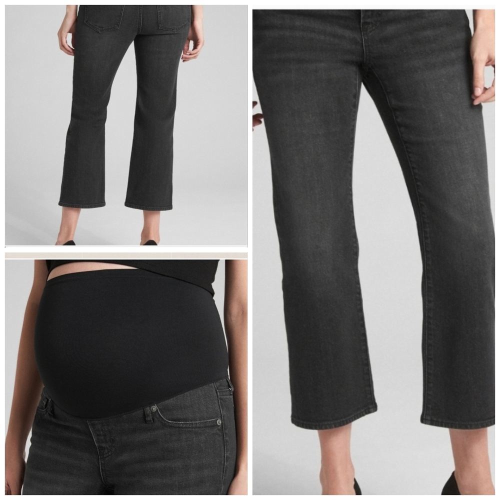 👀50% OFF👖NWT‼️ GAP Maternity Full Panel Crop Kick Jeans
